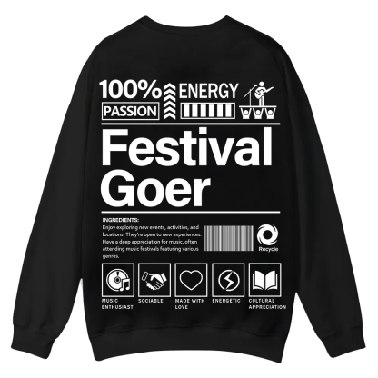 Festival Goer Casual Crewneck Sweatshirt wearishow