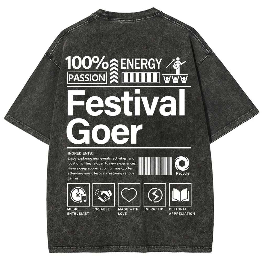 Festival Goer Unisex Fit Washed T-Shirt