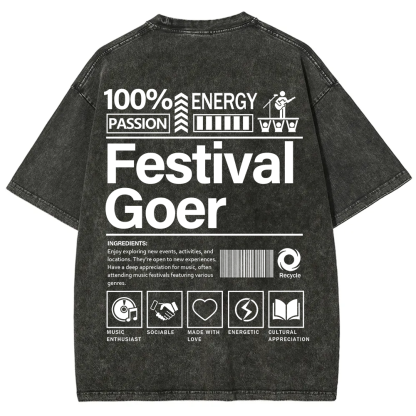 Festival Goer Unisex Fit Washed T-Shirt