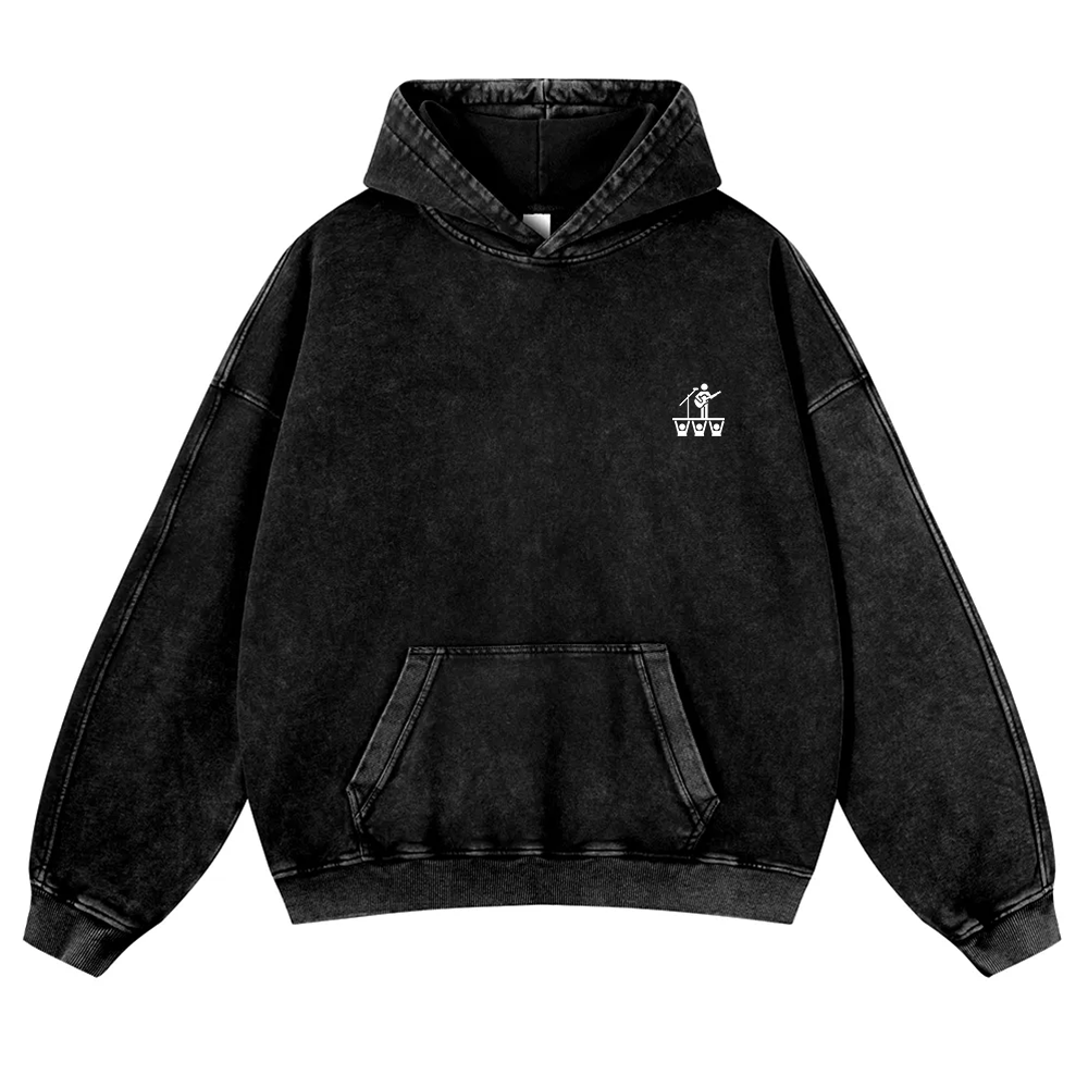 Festival Goer Casual Washed Hoodie wearishow
