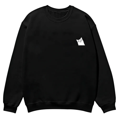 Cat Trick Customized Unisex Casual Crewneck Sweatshirt wearishow