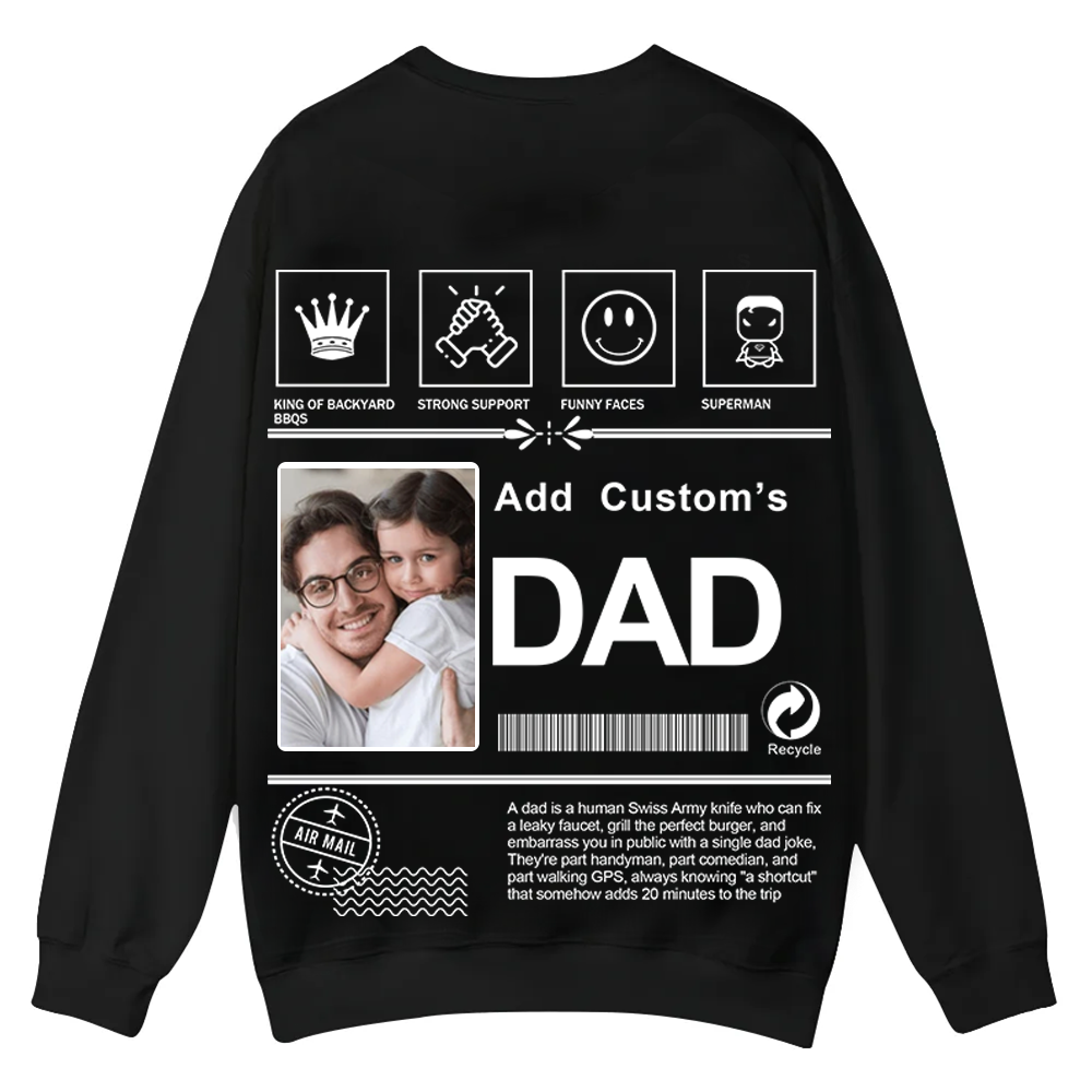 DAD Custom Casual Crewneck Sweatshirt wearishow