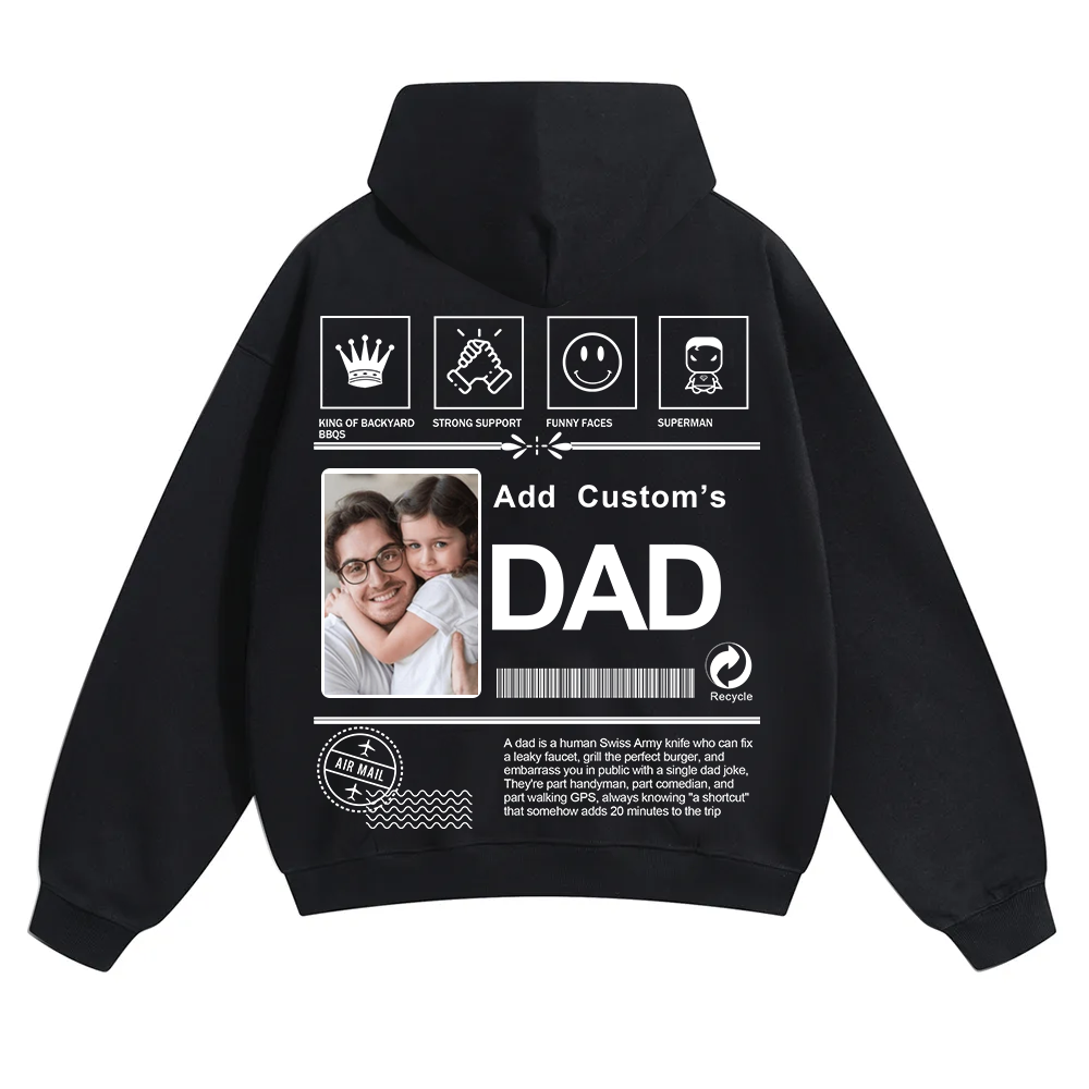 DAD Custom Solid Color Hoodie wearishow