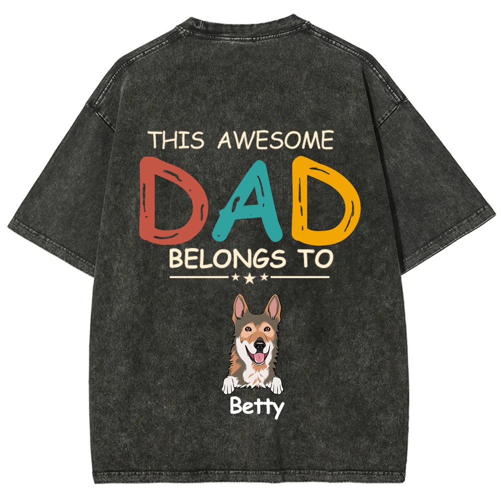 This Awesome Mom/Dad Belongs To - Personalized Custom Unisex  T-shirt