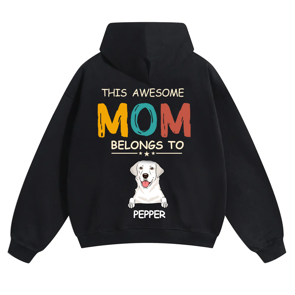 This Awesome Mom/Dad Belongs To - Personalized Custom Unisex Hoodie