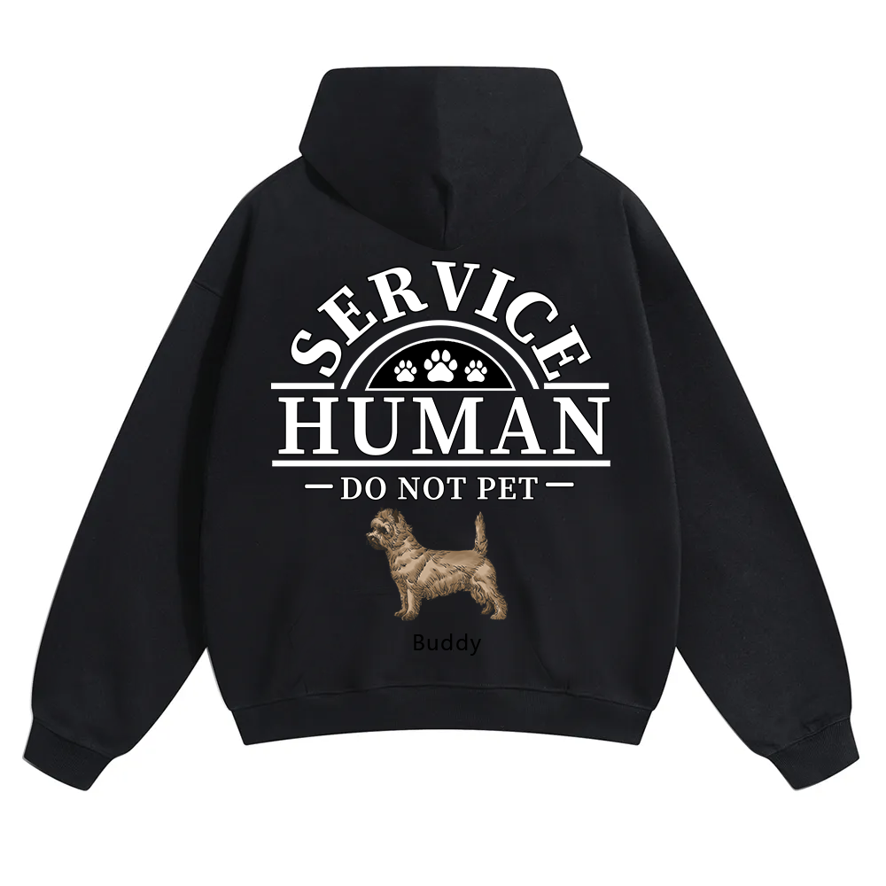 Service Human, Do Not Pet 2 - Personalized Custom Unisex Soild Color Hoodies wearishow