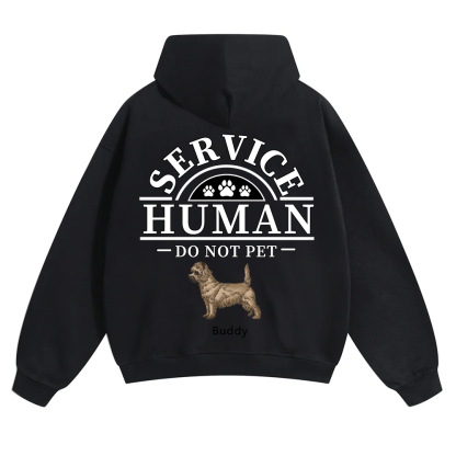 Service Human, Do Not Pet 2 - Personalized Custom Unisex Soild Color Hoodies wearishow