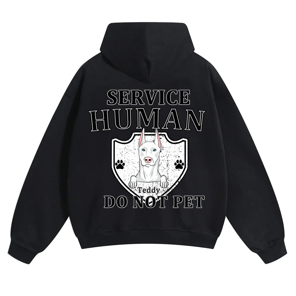  Service Human, Do Not Pet 10- Personalized Custom Unisex Soild Color Hoodies wearishow