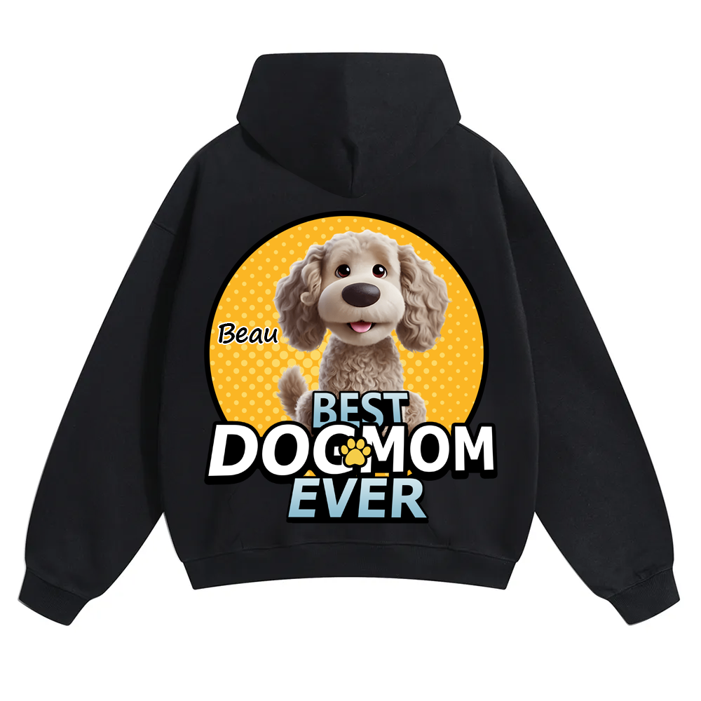 Best Dog Mom For Furry Kid - Personalized Custom Unisex Soild Color Hoodies wearishow