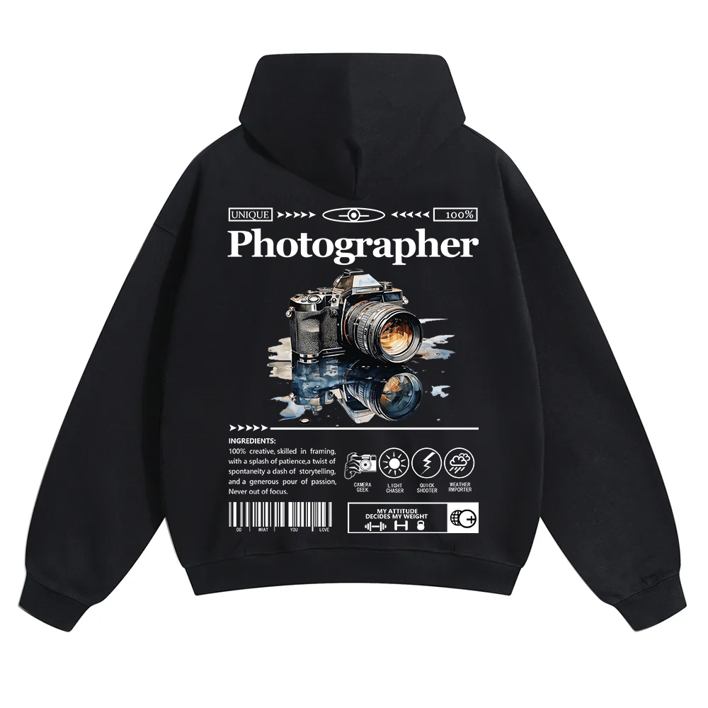 Photographer Unisex Solid Color Hoodie wearishow