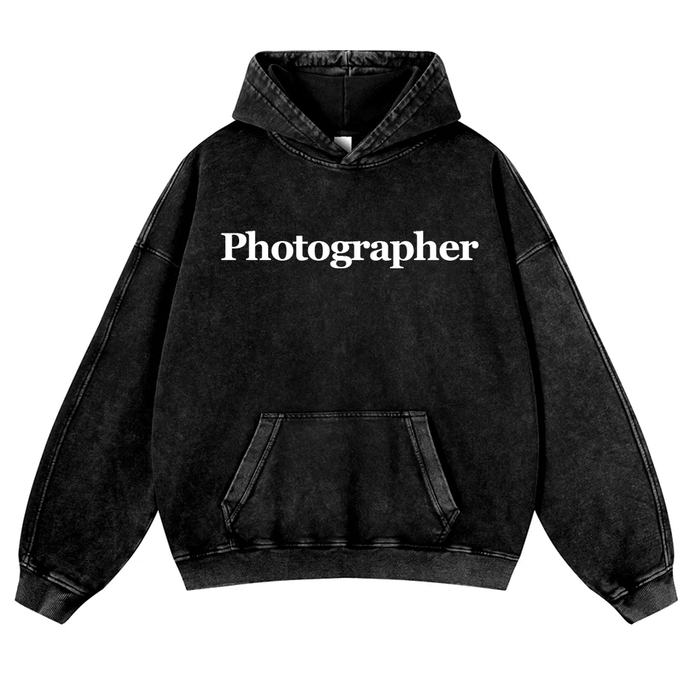 Photographer Washed Hoodie wearishow