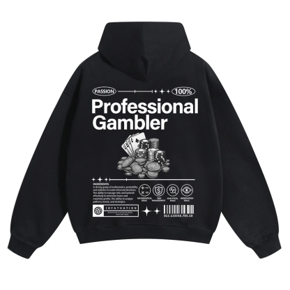 Professional Gambler Unisex Solid Color Hoodie wearishow