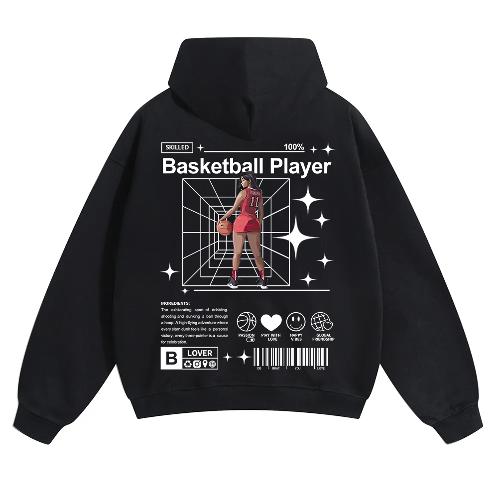 Basketball Player Unisex Solid Color Hoodie wearishow