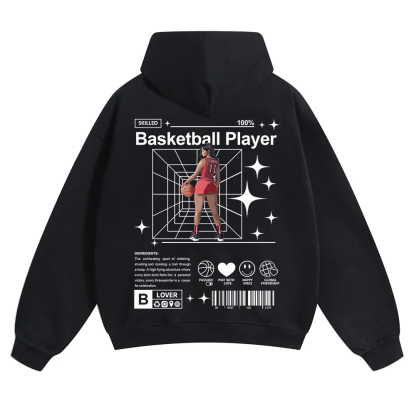 Basketball Player Unisex Solid Color Hoodie wearishow