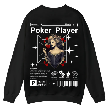 Poker Player Casual Crewneck Sweatshirt wearishow