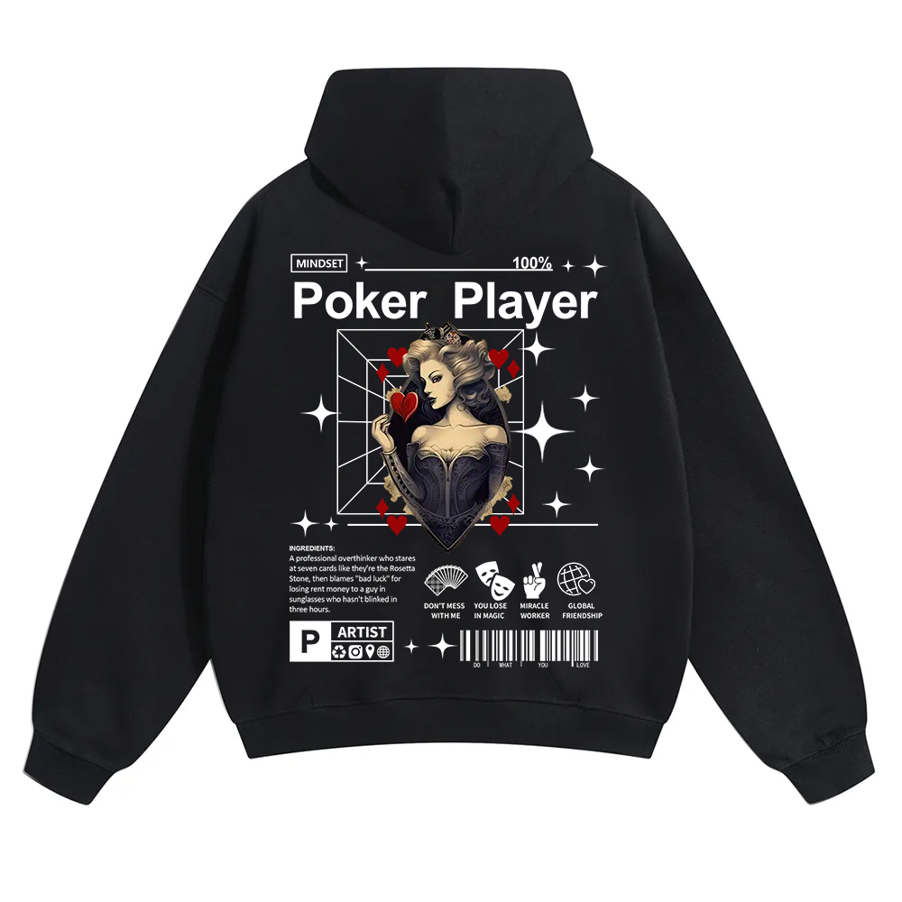 Poker Player Unisex Solid Color Hoodie wearishow