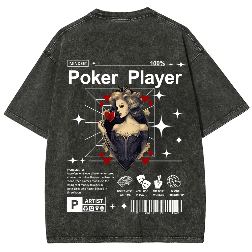Poker Player Unisex Fit Washed T-Shirt