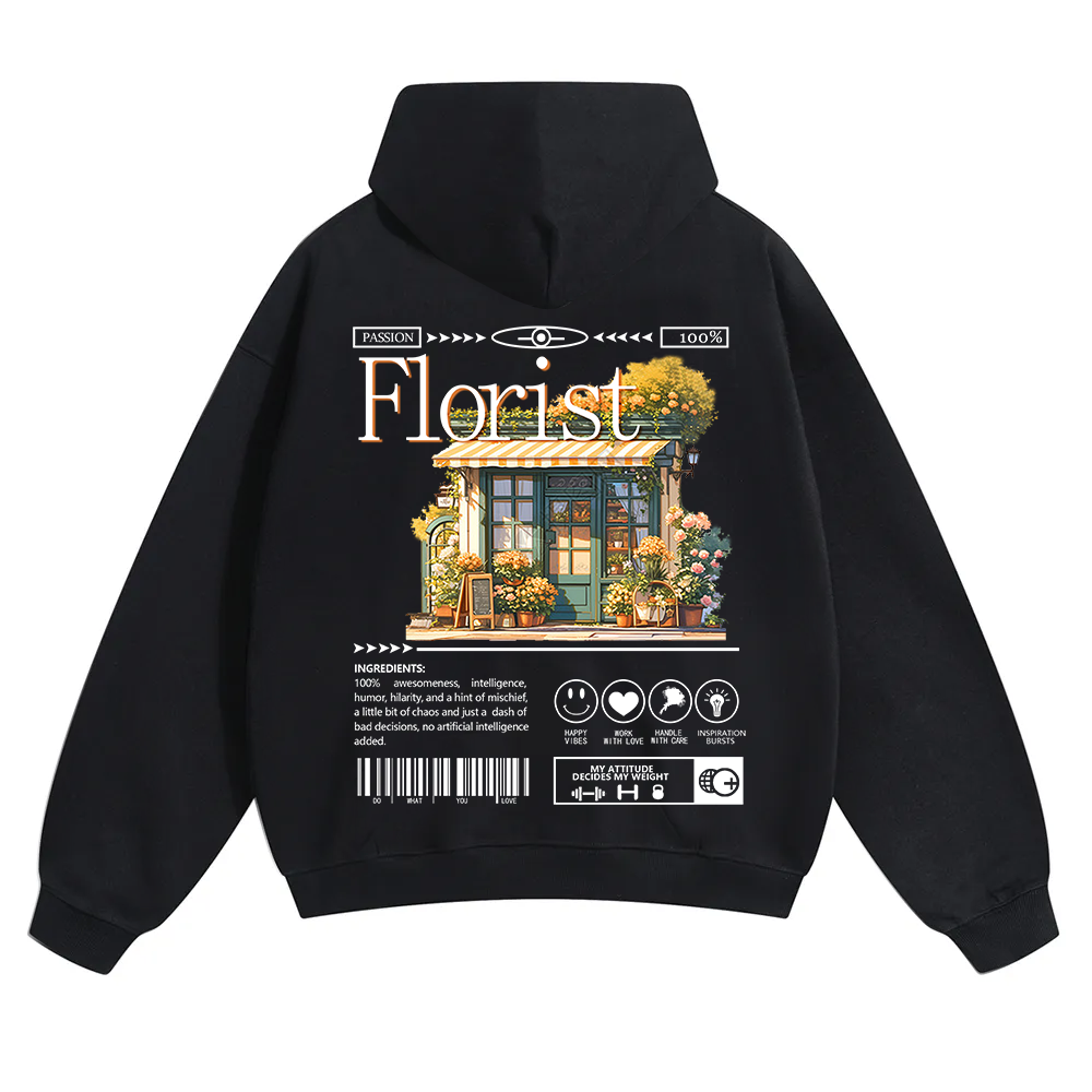 Florist Unisex Solid Color Hoodie wearishow