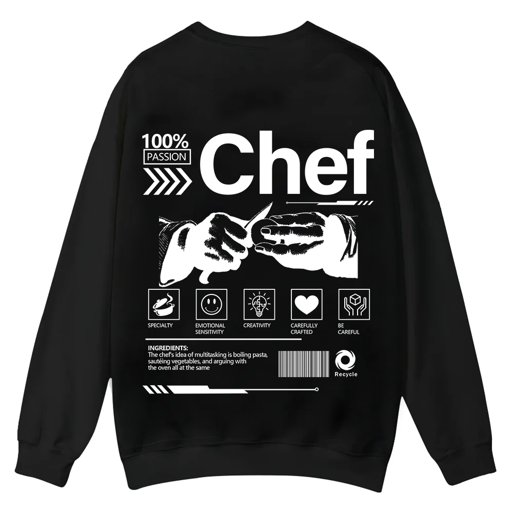 Chef Casual Crewneck Sweatshirt wearishow