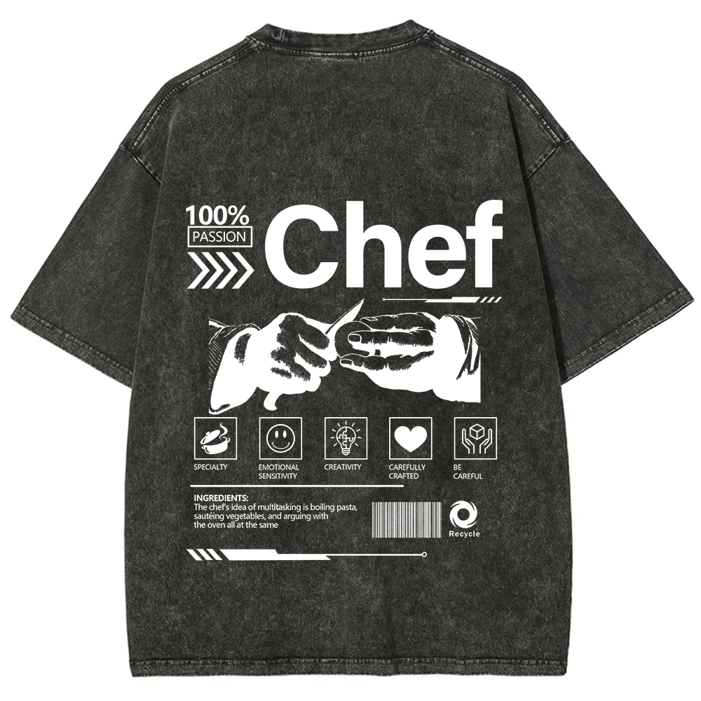 Chef Unisex Fit Washed T-Shirt