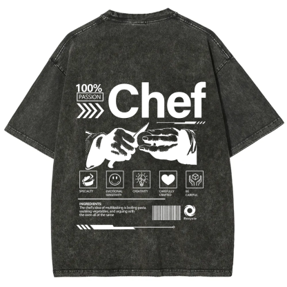 Chef Unisex Fit Washed T-Shirt