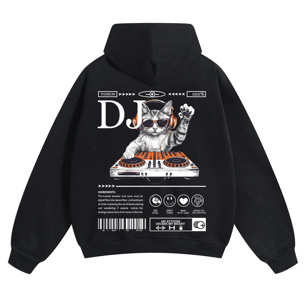 DJ Unisex Solid Color Hoodie wearishow