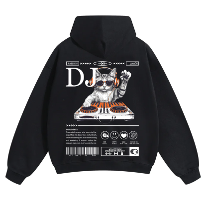 DJ Unisex Solid Color Hoodie wearishow