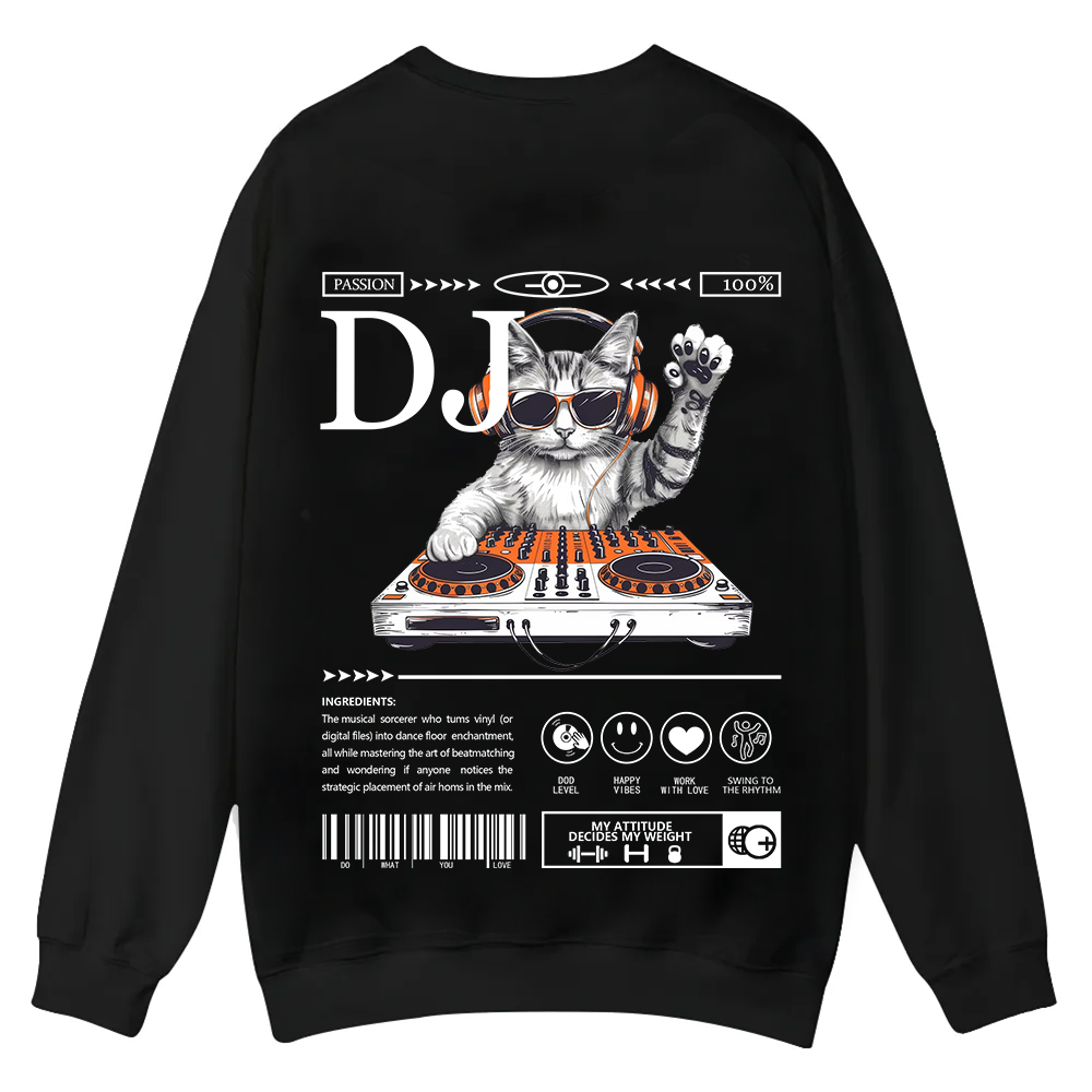 DJ Casual Crewneck Sweatshirt wearishow