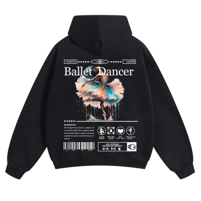 Ballet Dancer Unisex Solid Color Hoodie wearishow