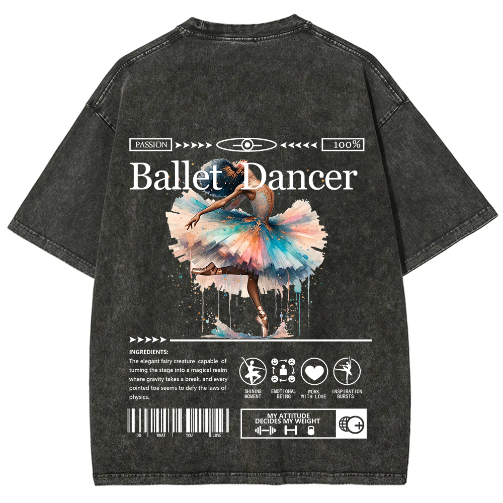 Ballet Dancer Unisex Fit Washed T-Shirt