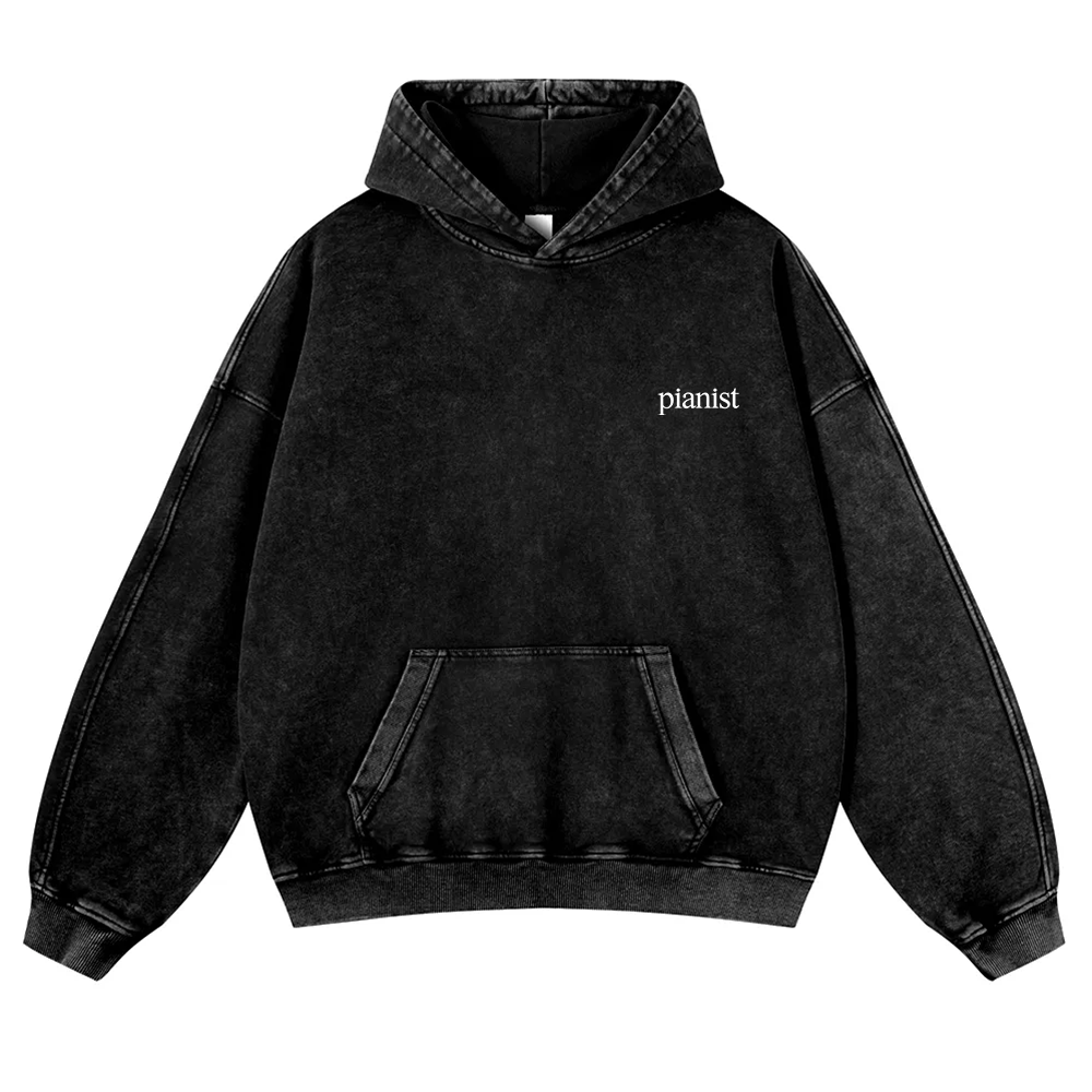 Pianist Washed Hoodie wearishow
