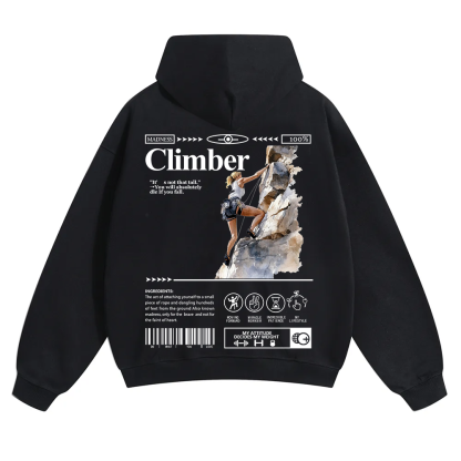 Climber Unisex Solid Color Hoodie wearishow