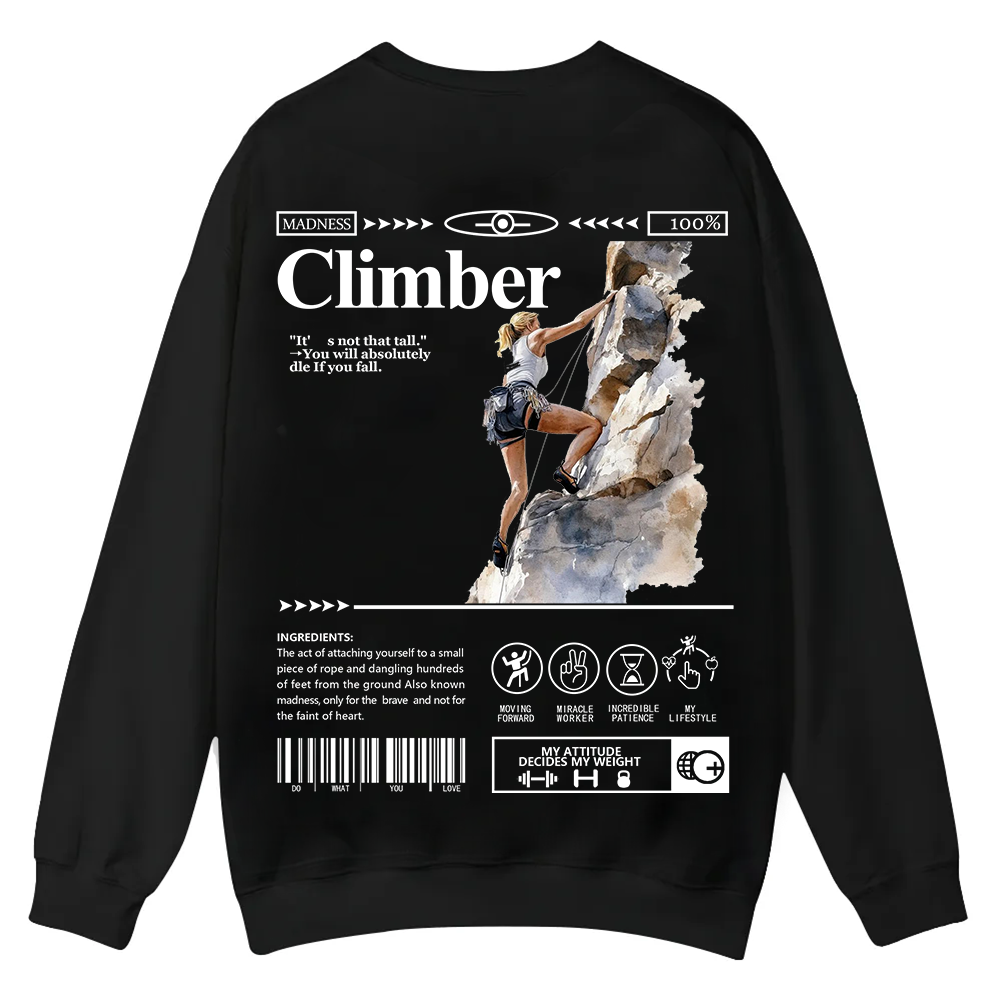 Climber Casual Crewneck Sweatshirt wearishow