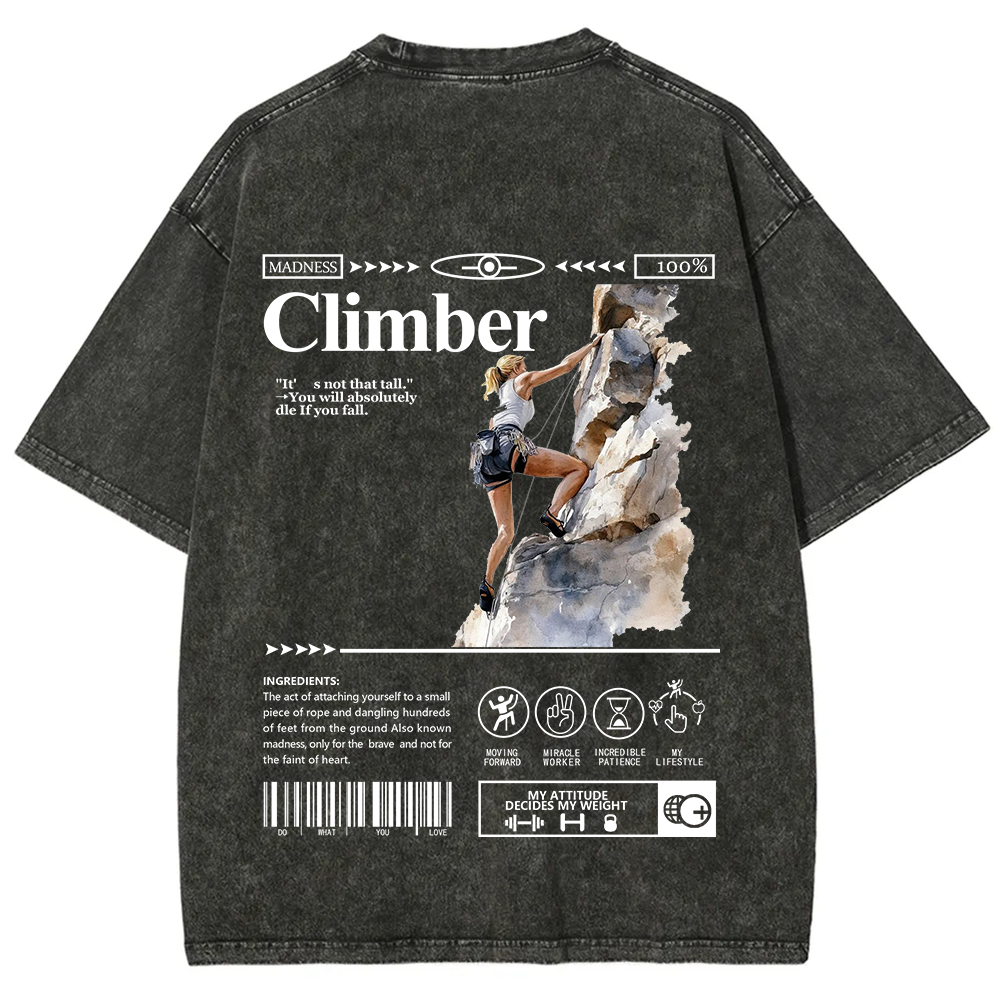 Climber Unisex Fit Washed T-Shirt