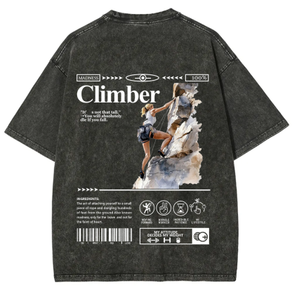 Climber Unisex Fit Washed T-Shirt