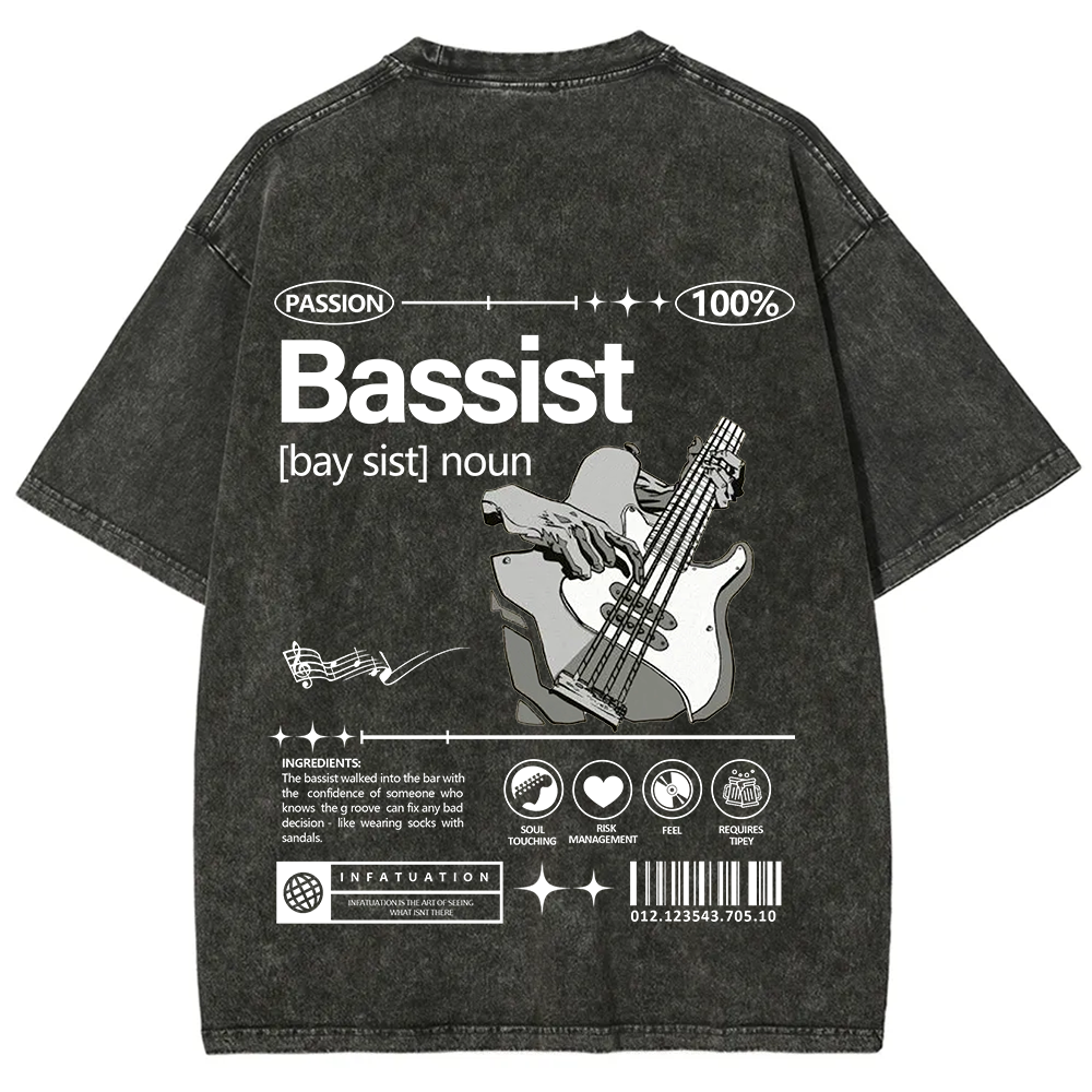 Bassist Unisex Fit Washed T-Shirt