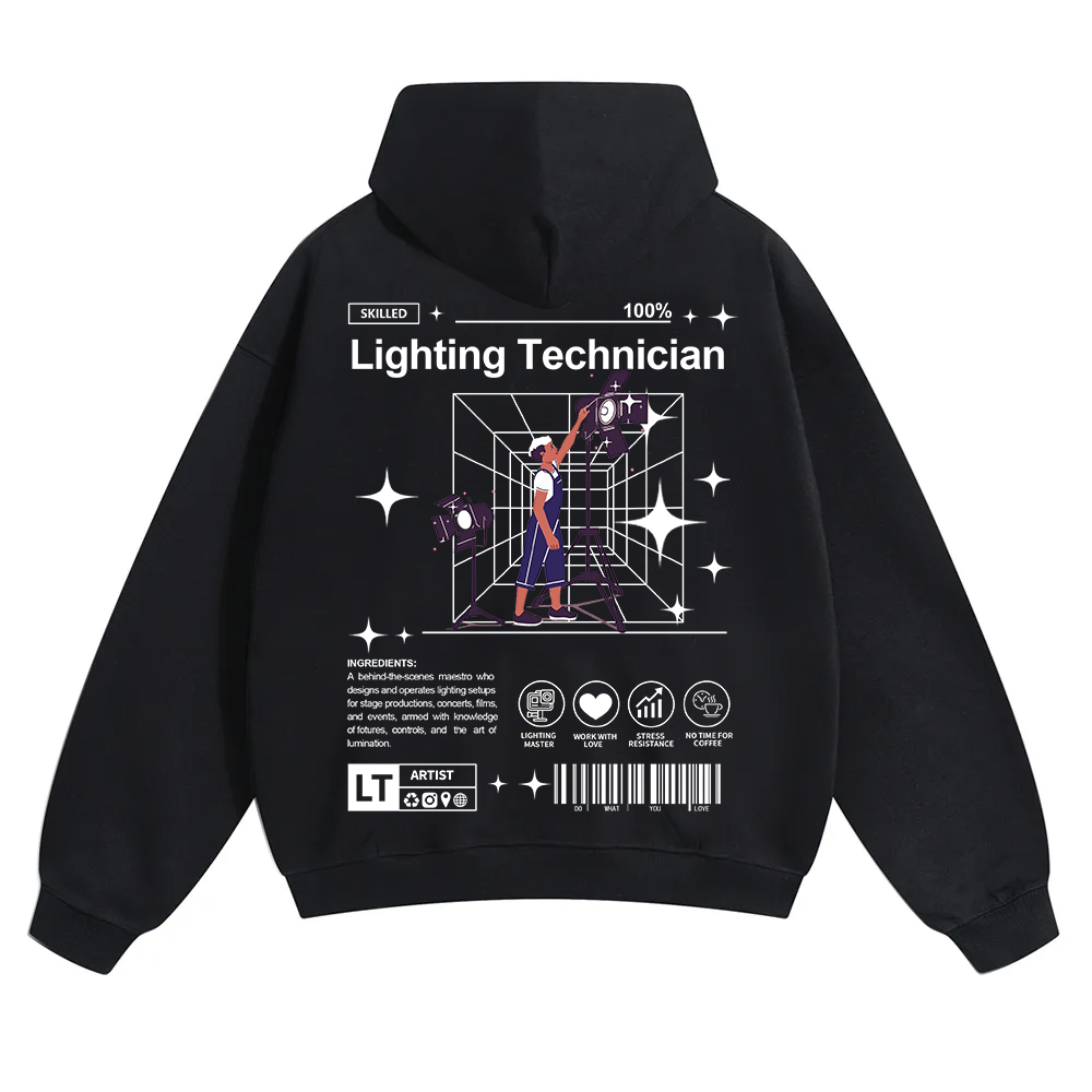 Lighting Technician Unisex Solid Color Hoodie wearishow
