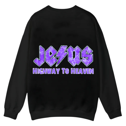 Jesus Highway To Heaven Casual Crewneck Sweatshirt wearishow
