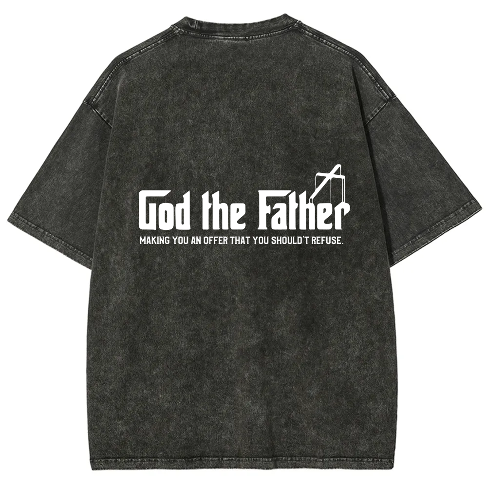 God The Father Christian Unisex Fit Washed T-Shirt