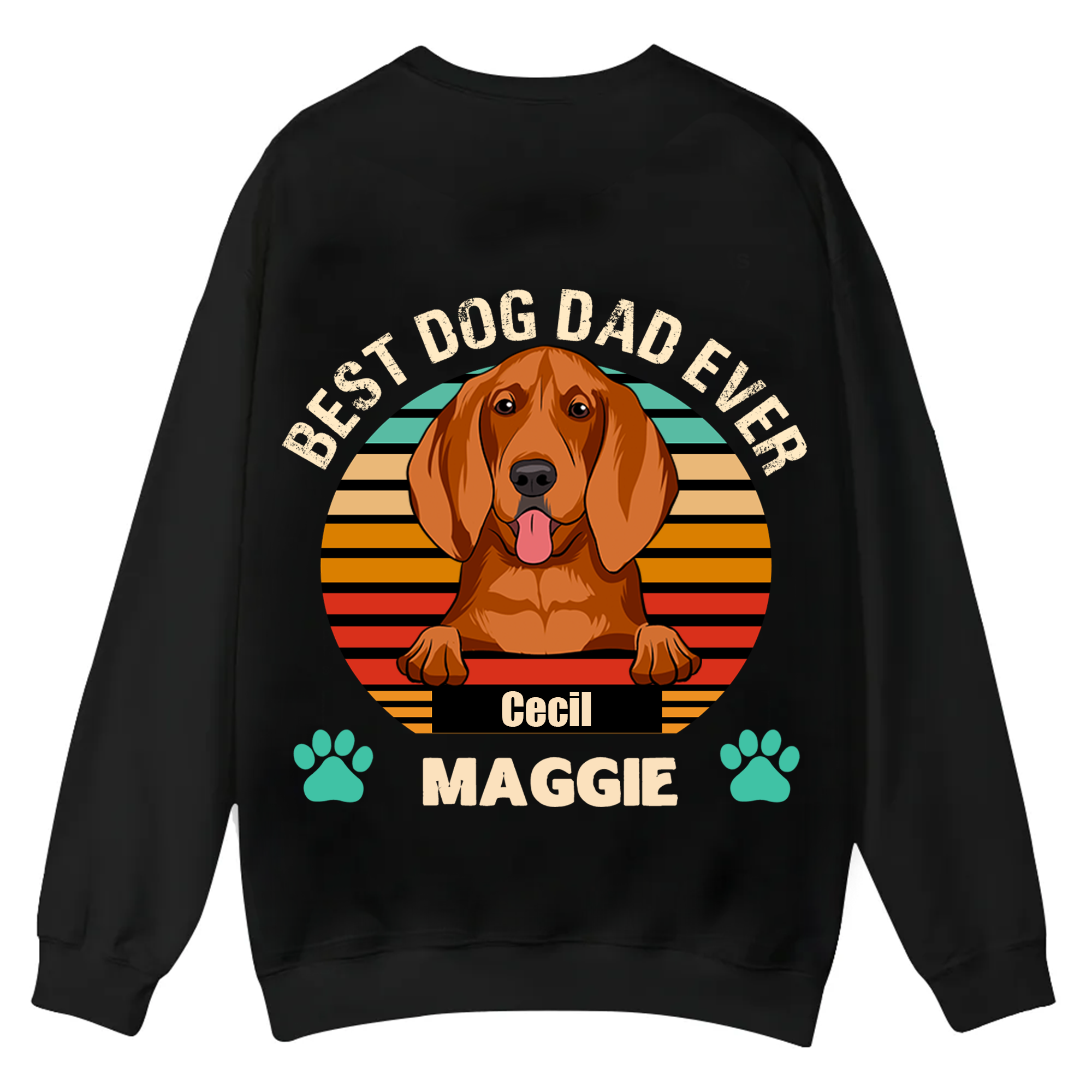 Best Dog Mom and Dad Ever - Personalized Custom Unisex Casual Crewneck Sweatshirt
