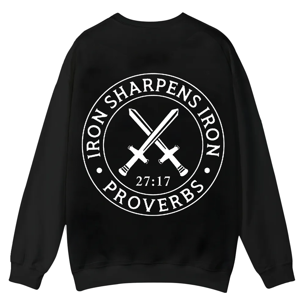 Iron Sharpens Iron PRVOERBS 27:17 Christian Casual Crewneck Sweatshirt wearishow