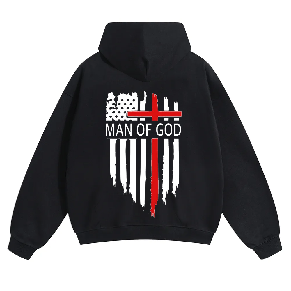 Man Of God Chrsitian Unisex Solid Color Hoodie wearishow