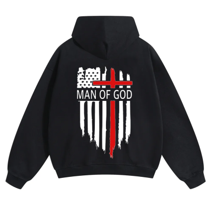 Man Of God Chrsitian Unisex Solid Color Hoodie wearishow