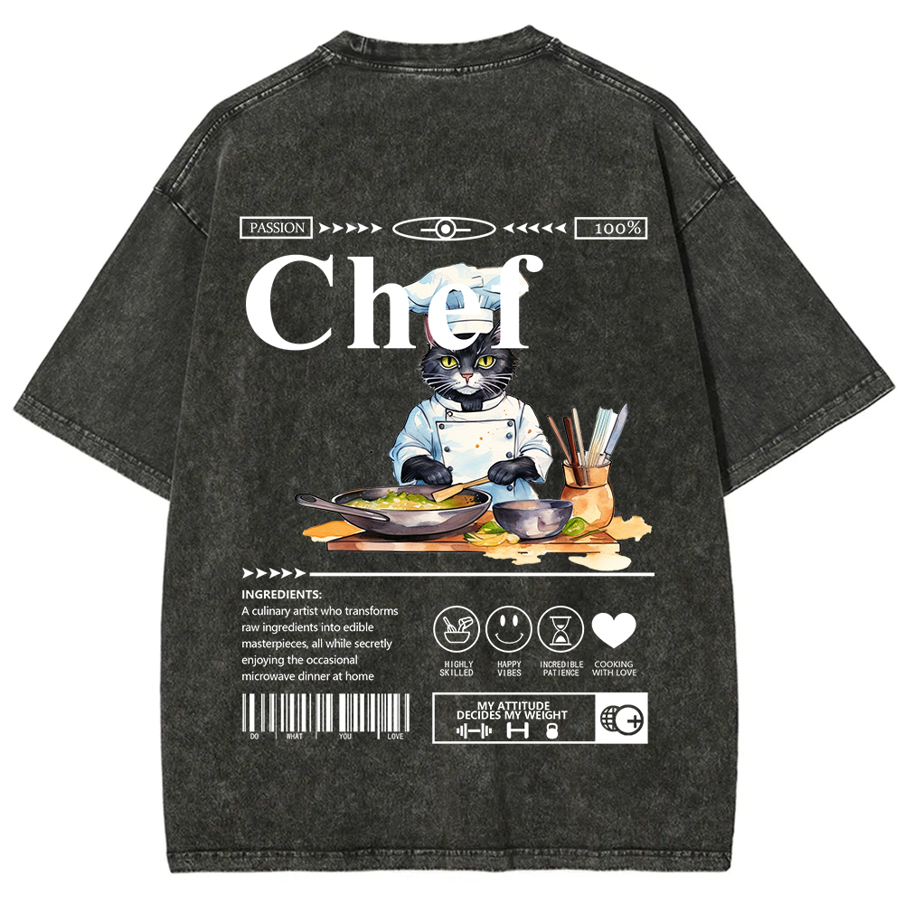 Chef Unisex Fit Washed T-Shirt