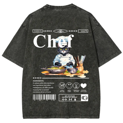 Chef Unisex Fit Washed T-Shirt