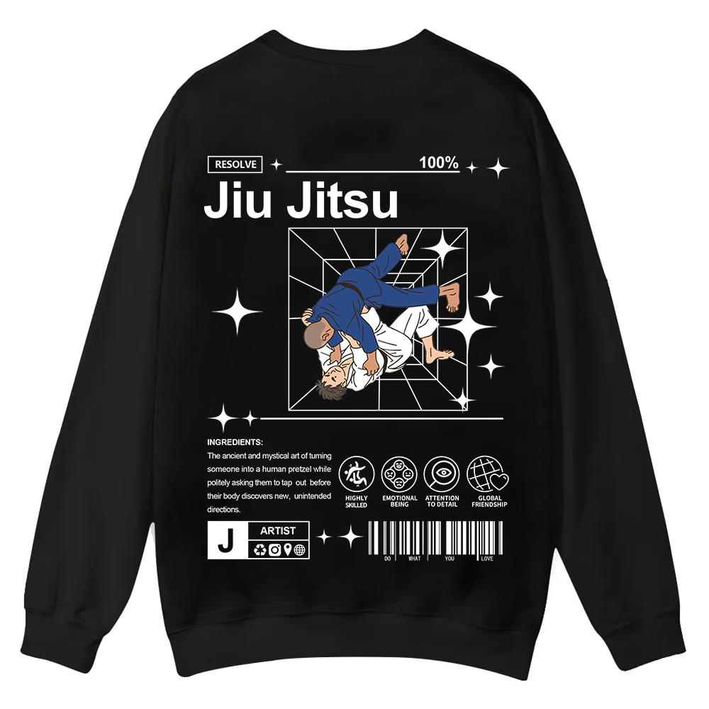 Jiu Jitsu Casual Crewneck Sweatshirt wearishow