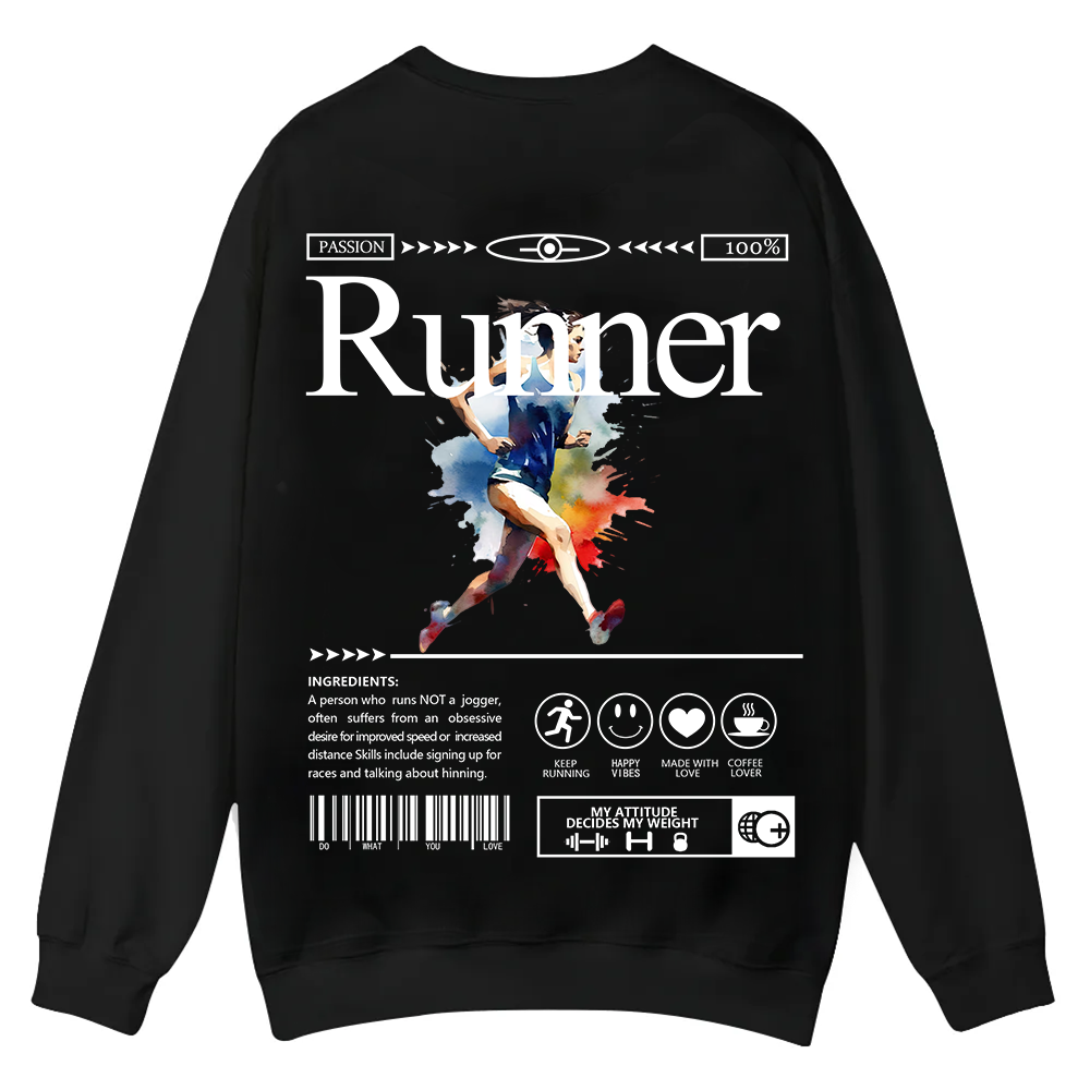 Runner Casual Crewneck Sweatshirt wearishow