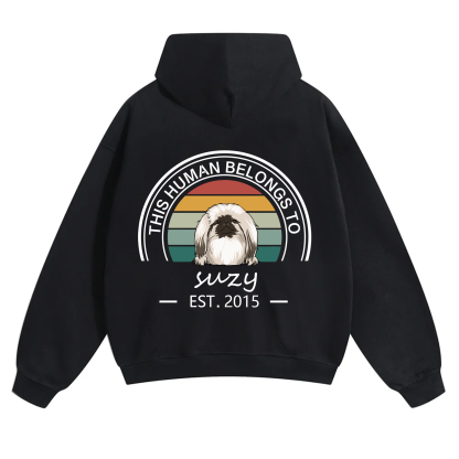 This Human Belongs To 3 - Personalized Custom Unisex Hoodie