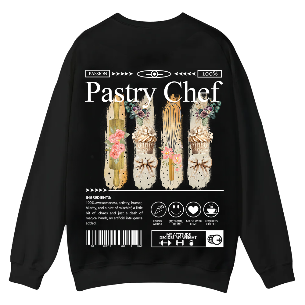 Pastry Chef Casual Crewneck Sweatshirt wearishow