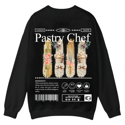Pastry Chef Casual Crewneck Sweatshirt wearishow